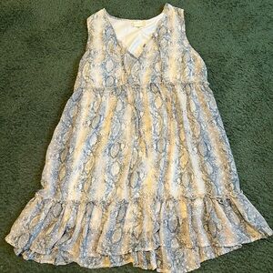 Altar'd State Blue and Yellow Patterned Dress